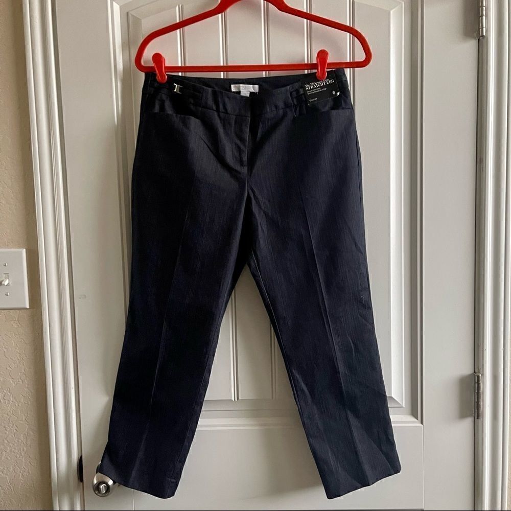 New York & Company Denim Straight Leg Crop Pants; SZ 6; BNWT